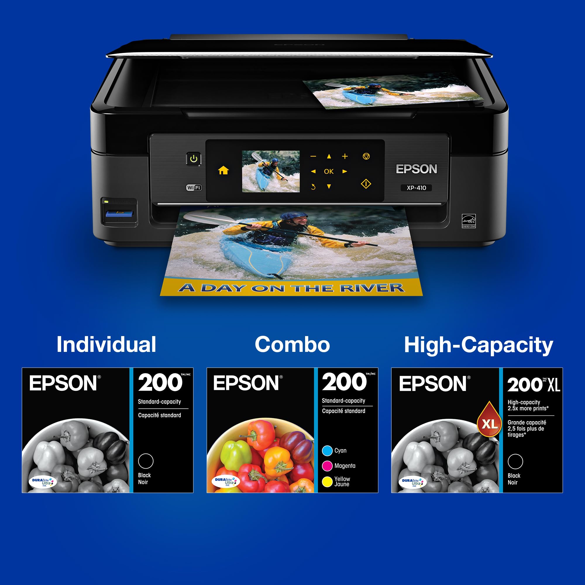 EPSON 200 DURABrite Ultra Ink Standard Capacity Black Cartridge (T200120-S) Works with WorkForce WF-2520, WF-2530, WF-2540, Expression XP-200, XP-300, XP-310, XP-400, XP-410