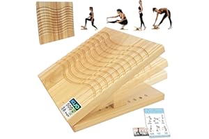 KIJO STUDIO 木城工坊 KIJO Studio Professional Wooden Calf Stretcher Slant Board 500 lbs Weight Capacity 16-Angle Adjustable Incline Calf Stretch Slant Board for Calf Stretching Exercise Squat & Physical Therapy Non-Slip