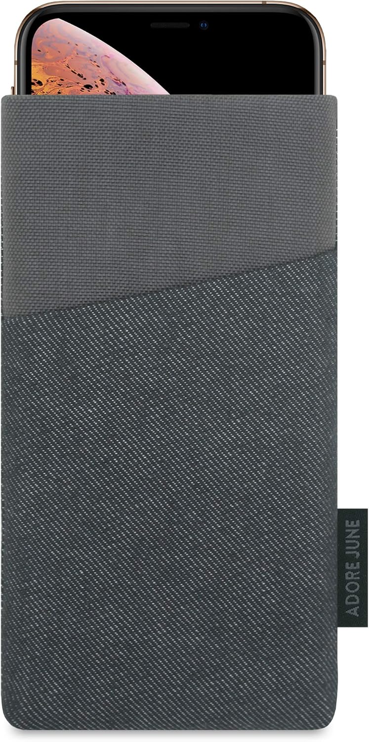 Adore June Clive Series Case for Apple iPhone X with Extra Compartment (Display Cleaning Effect) - Black/Grey