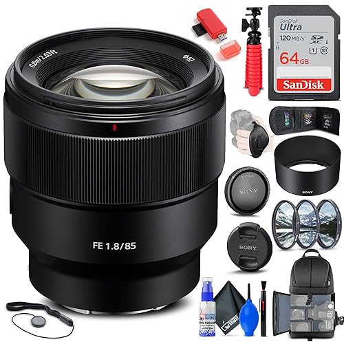 Sony FE 85mm Lens (SEL85F18/2) Filter Kit Backpack