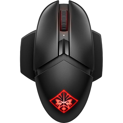 Omen by HP Photon Wireless Gaming Mouse with Programmable Buttons, Qi Wireless Charging, Custom RGB Lighting and E-Sport DPI
