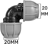 Cost Wise 20mm MDPE Elbow Compression Fitting 10 Bar Water Pipe Irrigation view 3