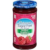 Polaner Sugar Free with Fiber, Seedless Raspberry Preserves, 13.5 Ounce