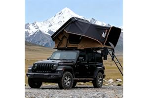 Naturnest Rooftop Tent Hard Shell, Easy Set Up Pop Up Large Tent for 2-3 Person Camping, Waterproof UV-Resistant Blackout Pri