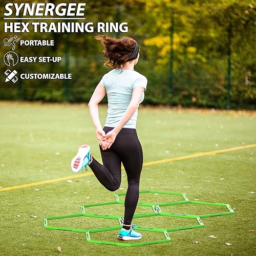 Synergee Hexagon Agility Rings Set of Tangle-Free Agility