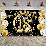 Birthday Party Decoration Extra Large Fabric Black