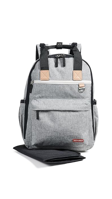 Skip Hop Women's Duo Diaper Backpack, Grey Melange, One Size