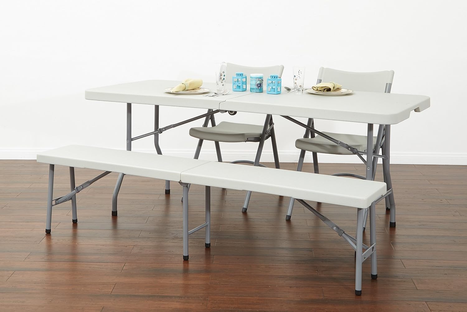 Office Star outdoor bench, 6', White: Kitchen & Dining