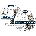 2 Pack Adjustable Collars for Cat, Prevention for 16 Months, Waterproof, 38cm for Small, Medium and Large Cats, Over 7 Weeks