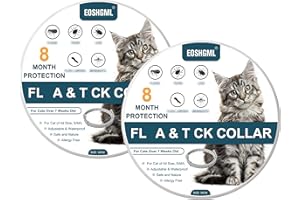 2 Pack Adjustable Collars for Cat, Prevention for 16 Months, Waterproof, 38cm for Small, Medium and Large Cats, Over 7 Weeks 