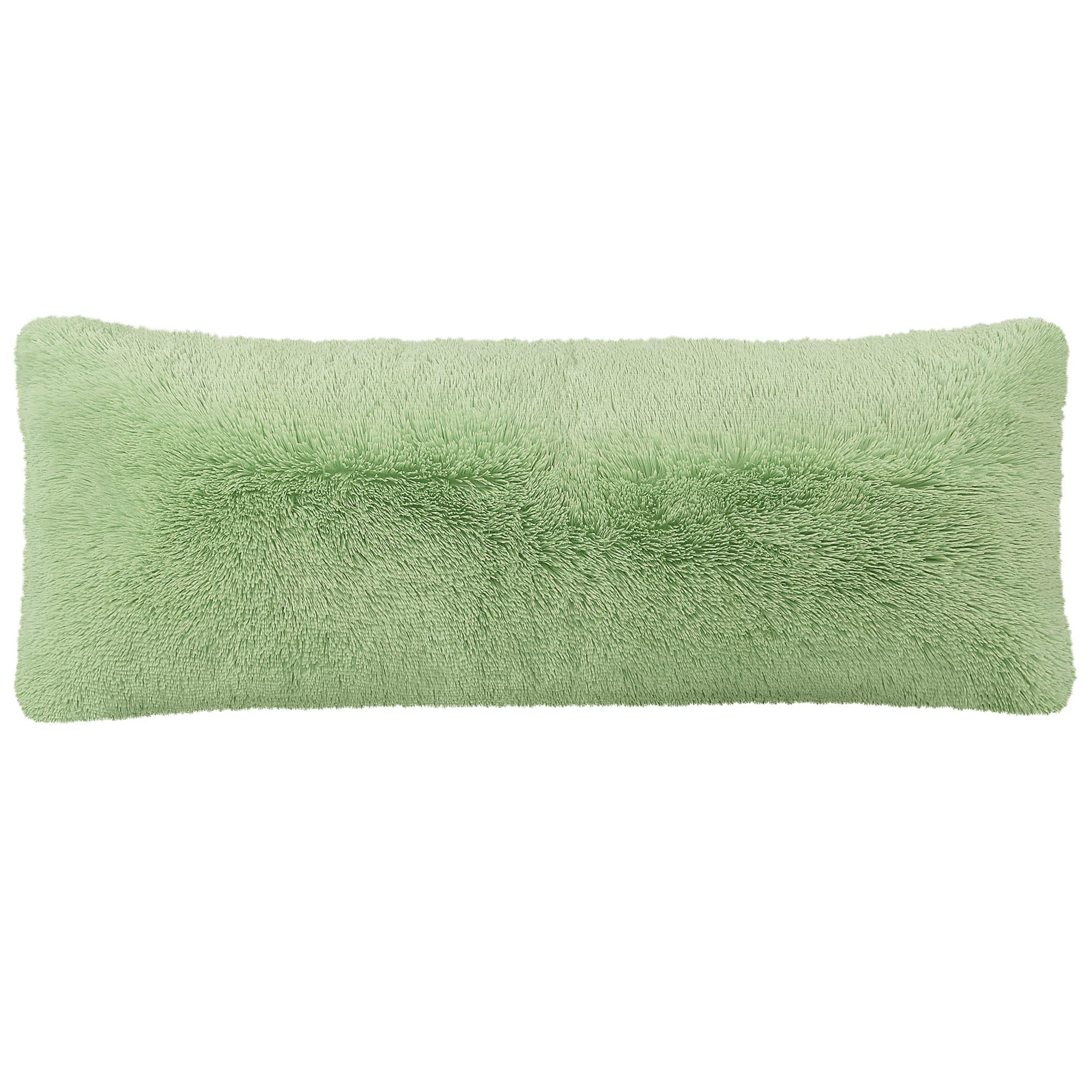 PiccoCasa Body Pillow Cover Soft Shaggy Plush Long Faux Fur Pillowcases with Zipper Closure Fuzzy Mongolian Velvet Pillow Body/20x60inch Mint