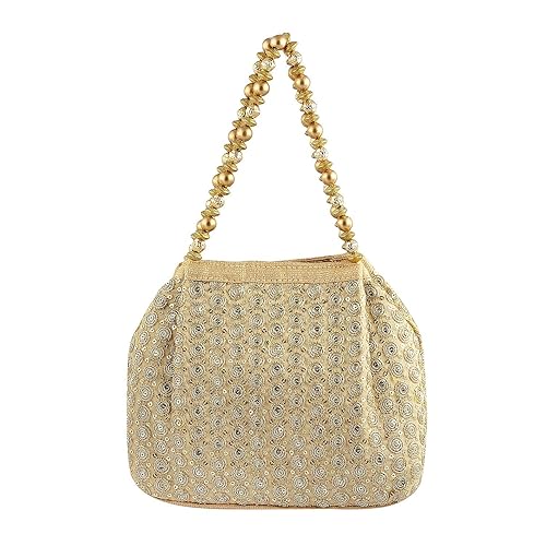 Women Gold Not Applicable Clutch (38-4567)