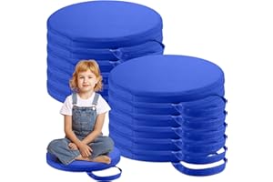 Suzile 12 Pcs 12'' Floor Cushions for Classroom Flexible Floor Seating with Handles Classroom Carpet Cushions for Kids Toddlers Daycare Preschool Furniture (Royal Blue)