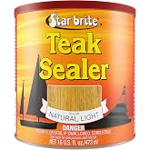 STAR BRITE Teak Sealer - No Drip, No Splash Formula - One-Coat, Durable Protection for All Fine Woods - Perfect for Outdoor Furniture &amp; Marine Use - Natural Light 16 OZ (087916)