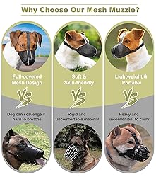 Soft Mesh Dog Muzzle for Small Medium Large
