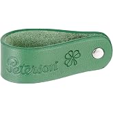 Peterson Pipes - Shamrock Green Genuine Leather Tobacco Pipe Stand | Holder For One Wood Briar Piece, Minimalist Display, St Patrick's Day Design