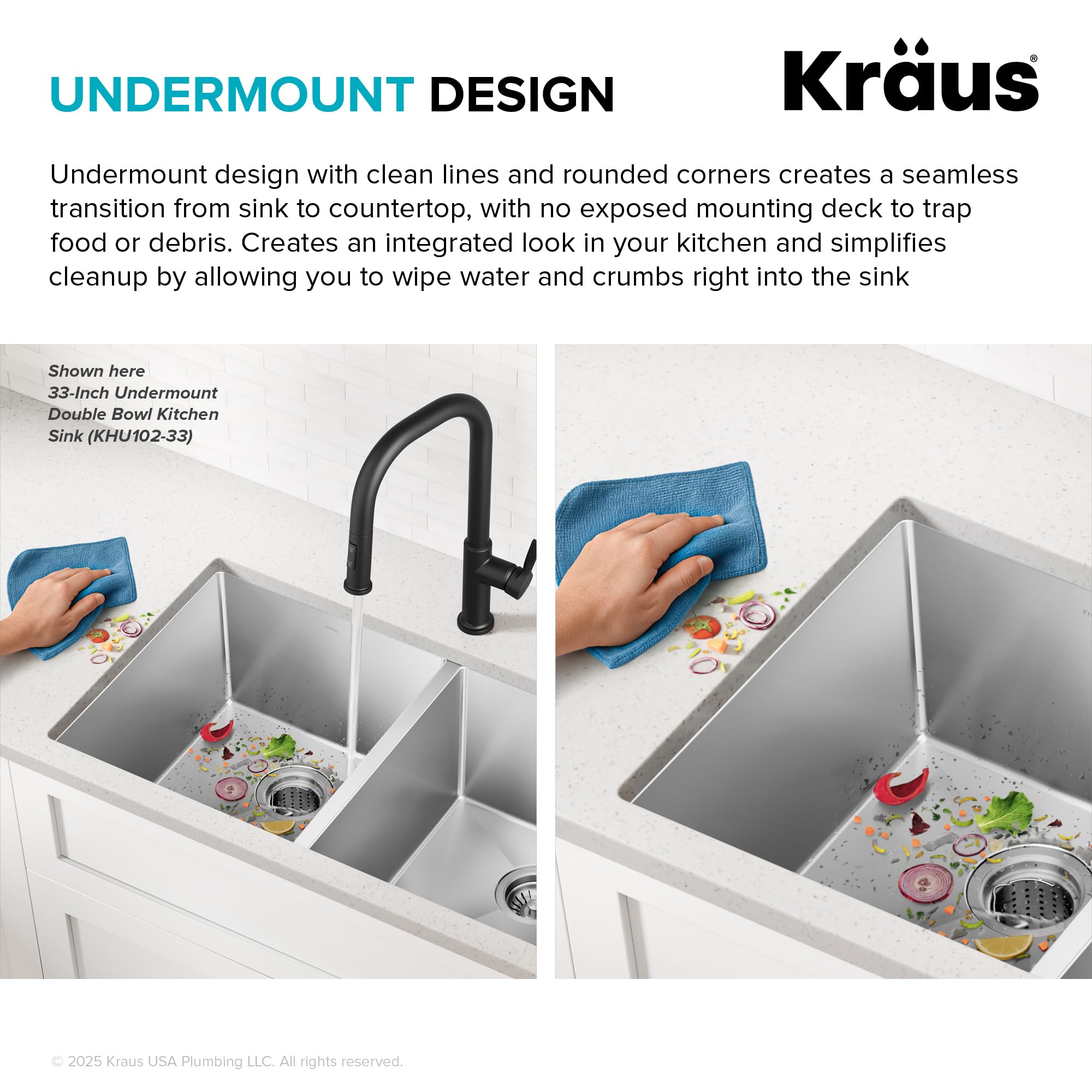 KRAUS Standart Pro 30 -inch Undermount Single Bowl 16 Gauge Stainless Steel Kitchen Sink, KHU100-30