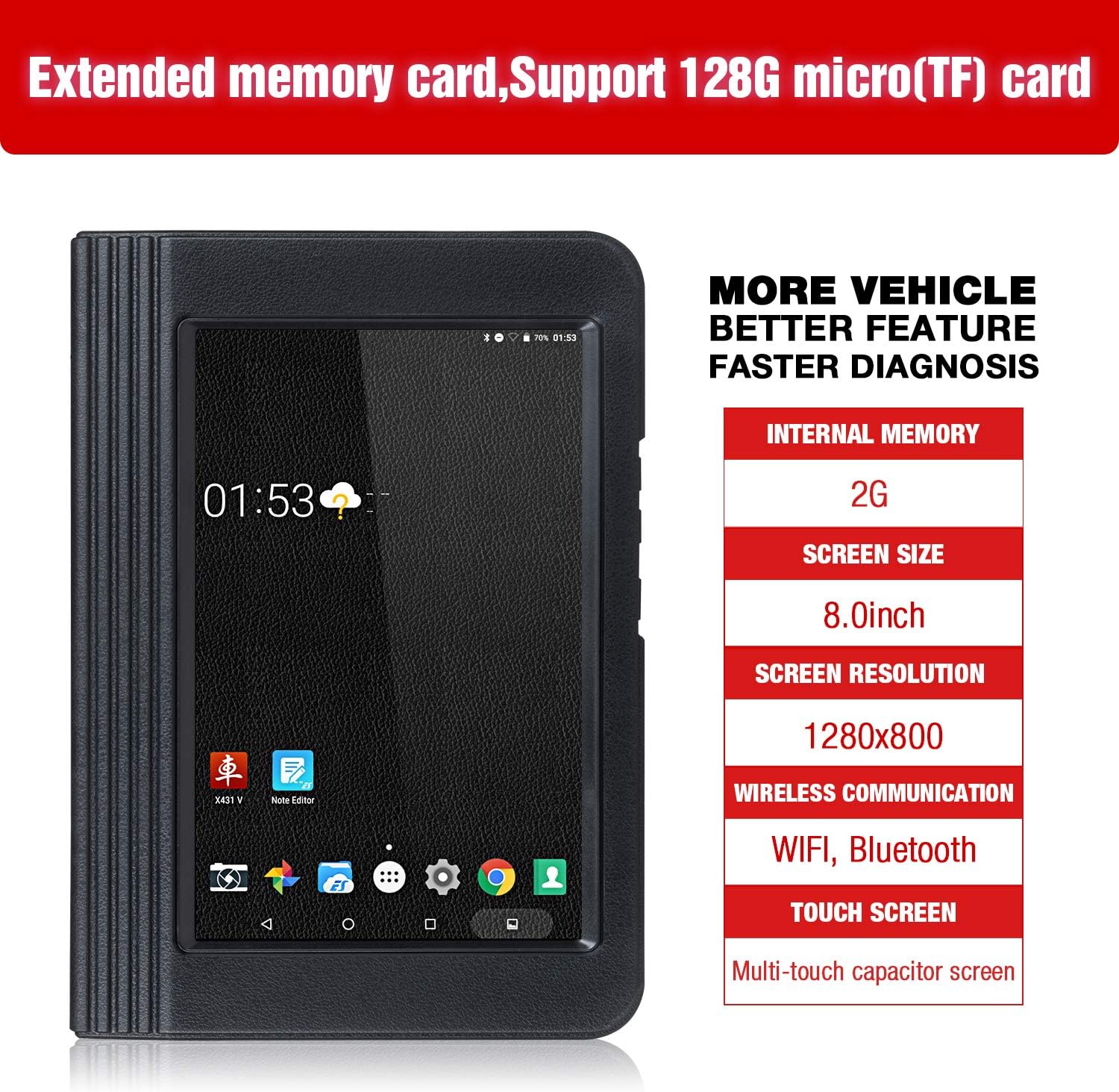 Autel Scanner Autel MD805 Maxidiag Elite Full System Diagnoses for ABS, SRS, Engine, Transmission ,EPB, Oil Reset
