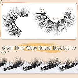 Wispy Lashes Natural Look False Eyelashes Mink
