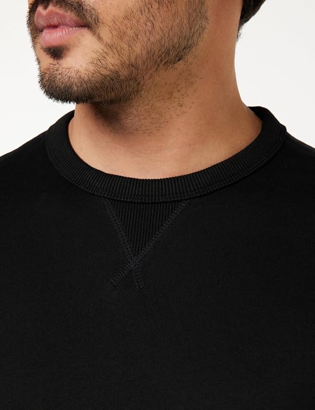 T-Shirt à Manches Courtes et col Rond pour Homme Coupe Droite, Black, XXL