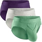 Real Men Nylon &amp; Modal Mid-Rise Briefs - ABCD Custom Pouch Size - Waist XS-5XL
