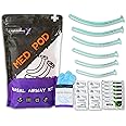 Lightning X Deluxe Nasopharyngeal (Nasal) Airway Kit | 6 pcs NPA | Includes 6 NPA's, Lube, Wipes & Gloves