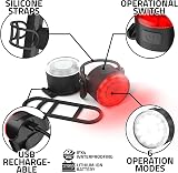 Hybrid Sport Hybrid LED Bike Lights Front & Rear USB Rechargeable 6 Modes view 3