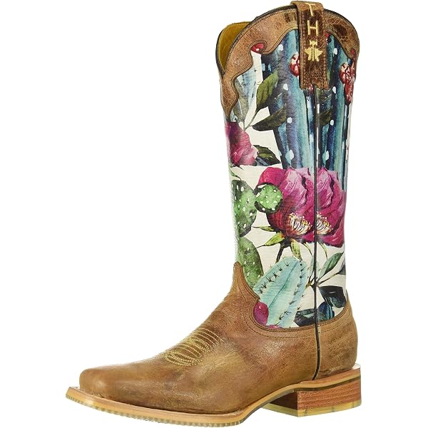 Tin Haul Unisex Baby Westernstiefel Mit Glitzer Swirl – Kunstleder, Reißverschluss, Kaktus-Stickerei