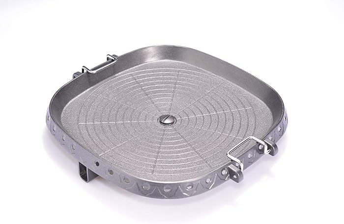 CHIMANT Korean Barbecue Hot Pan Non-Stick Plate, Portable Baked Egg, Beef for Indoor Stovetop or Outdoor BBQ