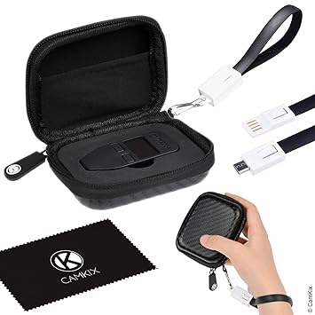CamKix® Schutzhülle für Trezor One Bitcoin/Kryptowährung Wallet inkl. USB Schlaufe für Transport, Power und Datentransfer - R