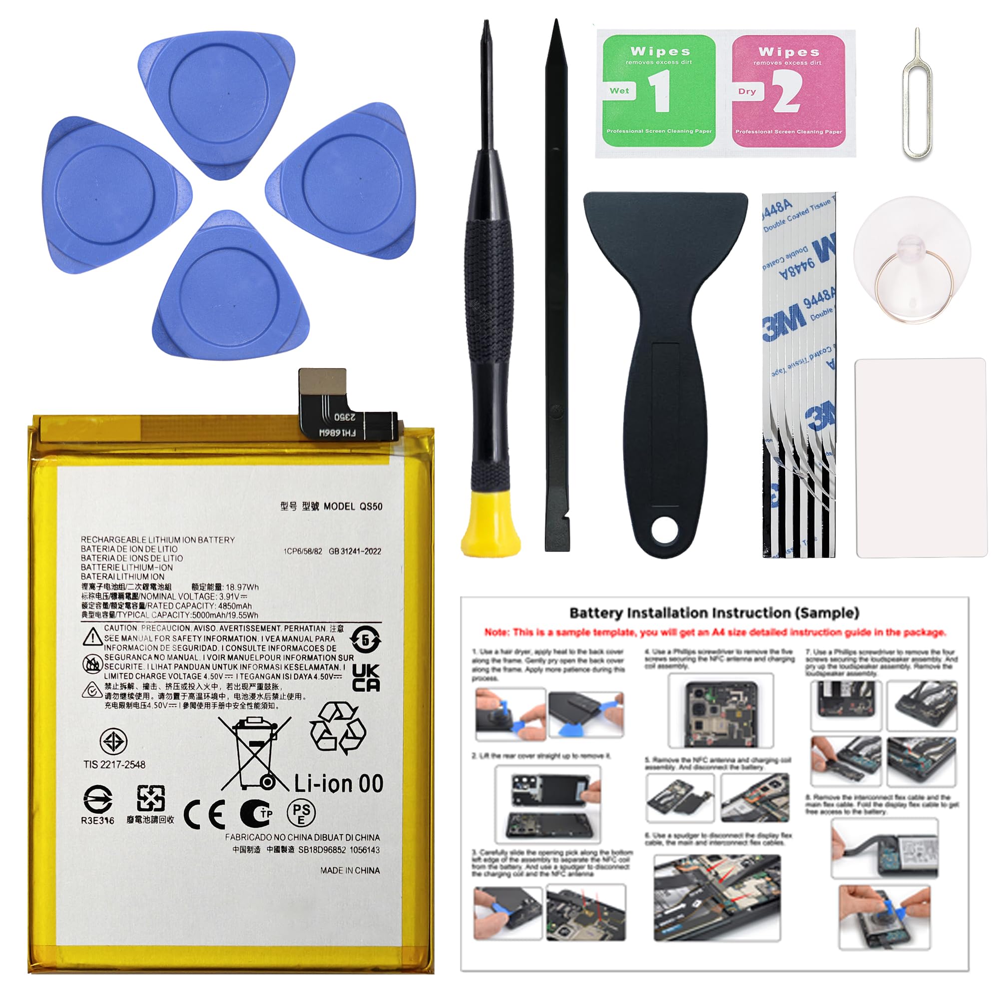 MAXSHARKS for Moto G Stylus 5G 2024 Battery