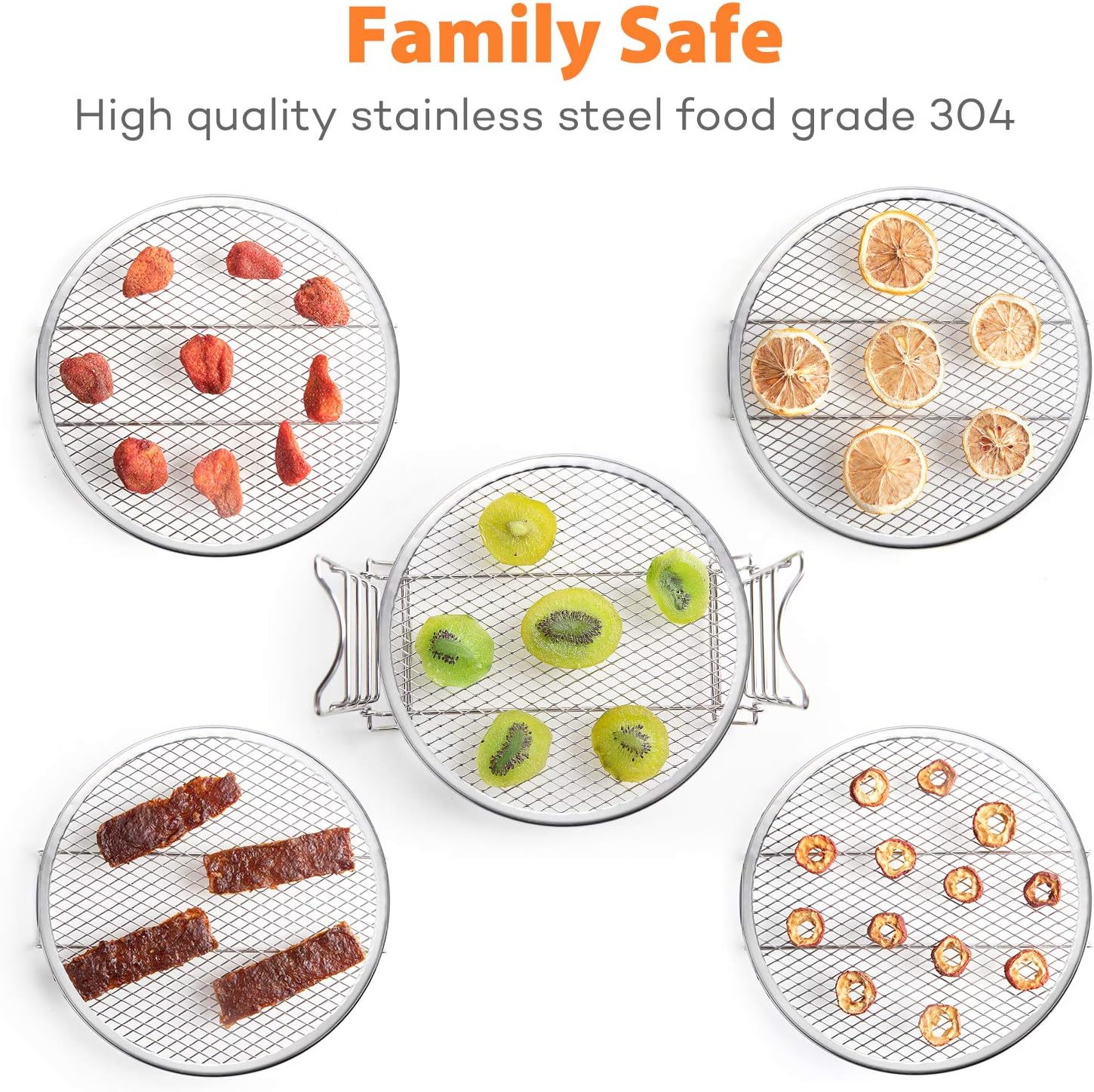 Dehydrator Rack Stainless Steel Stand Accessories Compatible with Instant Pot Air Fryer Crisp Lid 6 Quart, By SiCheer: Kitchen & Dining