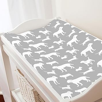 silver changing table