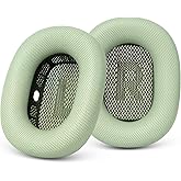 GEVO Upgraded Ear Cushions Replacement Earpads for Apple AirPods Max Headphones, Protein Leather Ear Pads Ear Covers Cups with Memory Foam and Magnet for AirPods Max (Green)