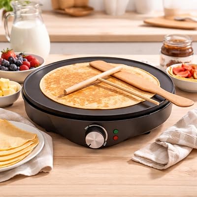 Marco Paul Large 12 Inch Electric Crepe Pancake Maker 1000W Nonstick