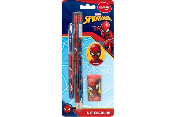 Kit Escolar Spider Man 5 Itens 22626
