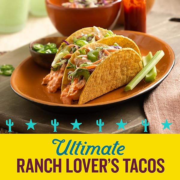 OLD EL PASO STAND ‘N STUFF TACO SHELLS, ZESTY RANCH, GLUTEN FREE CRUNCHY CORN TACO SHELLS, 10 CT, 5.4 OZ