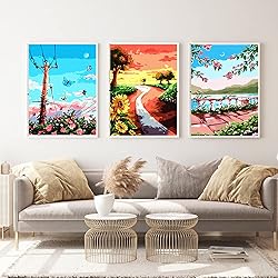 cupmod 6 Packs Paint by Numbers for Adults