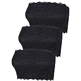 Boao 3 Pieces Women's Floral Lace Tube Top Bandeau Strapless Bras Seamless Stretchy Chest Wrap