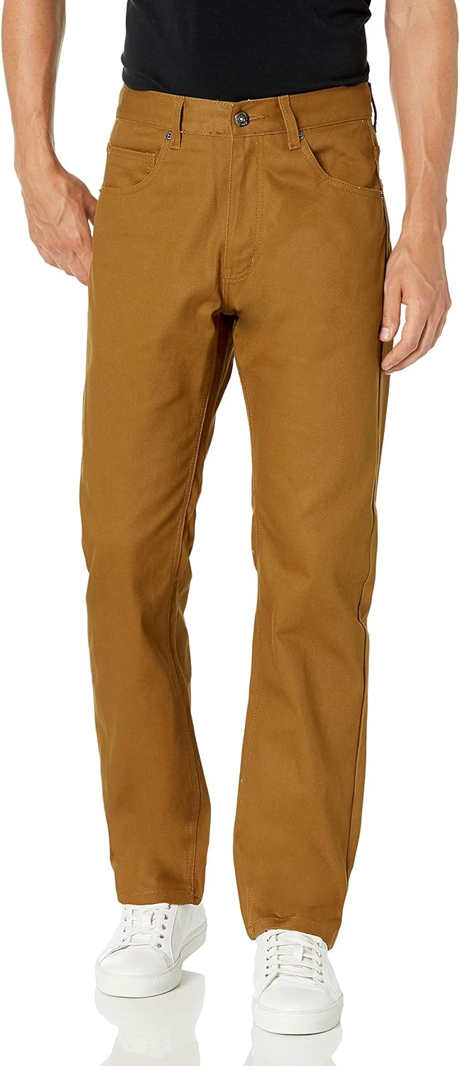 Southpole Men's Pants Long in Thick Bull Twill Fabric and Straight Fit: Clothing
