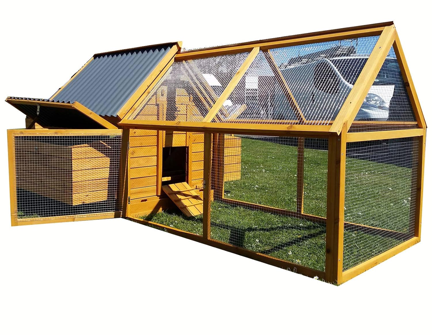 Cocoon Chicken Coop Hen House Poultry Ark Nest Box New Model 1000 With Detachable Huge 14m Run