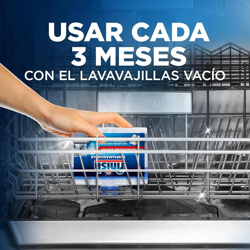 Finish machine cleaner - limpador para lava-louças contra mau odor, calcário e gordura para lava-louças, limpador para lava-louças - 4 unidades
