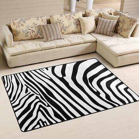 Amazon De Coosun Zebra Muster Bereich Teppich Teppich Rutschfeste