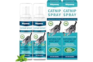Woyamay Catnip Spray for Cats, Natural Catnip for Cats and Kittens, Cat Spray Catnip for Indoor Cats, Catnip Mist Spray for Relieves Stress, Calming, Revives Toys & Scratching Posts 200 ml (6.76 Oz)