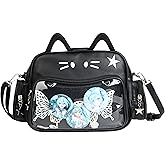 Cat Ita Bag Pin Display Kawaii Backpack for School PU Shoulder Crossbody Bag for Girls Y2k Purse with Insert