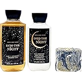 Bath & Body Works Into The Night - Duo Gift Set - Shower Gel and Body Lotion with a Charcoal Scrub Soap.