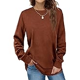 Dofaoo Sweatshirts for Women Crewneck Long Sleeve Shirts Tunic Tops for Leggings Fall Fashion Winter Clothing