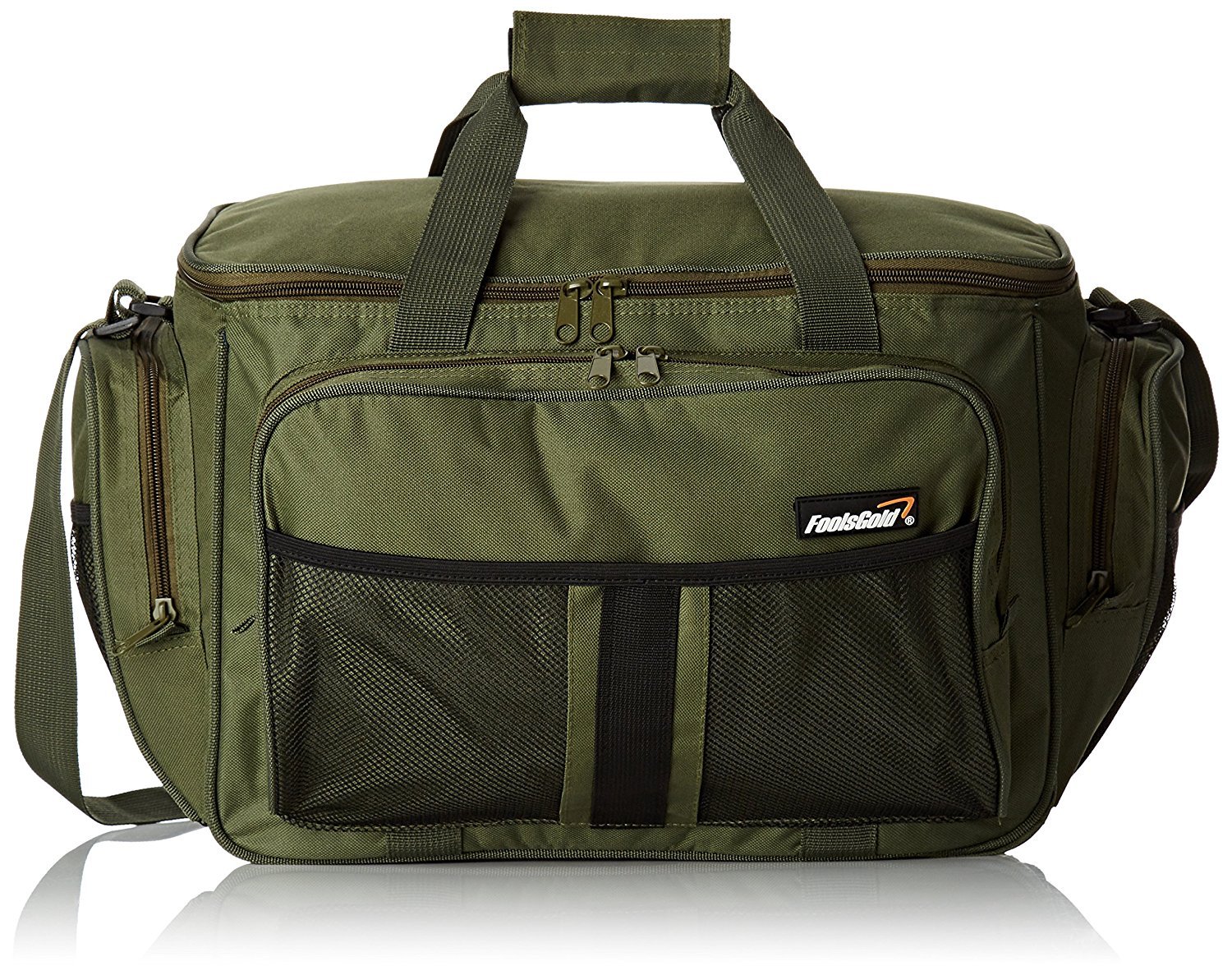 foolsGold Large Insulated Fishing Tackle Holdall Bag - Khaki Green