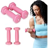 SPRI Dumbbells Hand Weights Set of 2 - Vinyl Coated Exercise &amp; Fitness Dumbbell for Home Gym Equipment Workouts Strength Training Free Weights for Women, Men (1-10 Pound, 12, 15, 18, 20 lb)