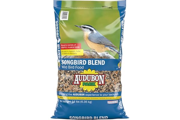 Audubon Park Songbird Blend Wild Bird Food, Bird Food for Outside Feeders, 14-Pound Bag